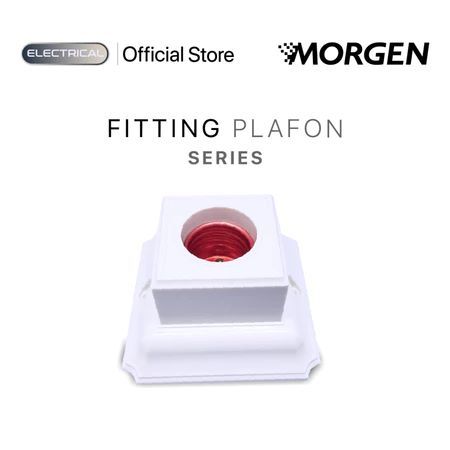 Fitting Plafon Segi 4 Morgen MG - 612 - Fitting Plafon Tahan Api / Rolan Listrik