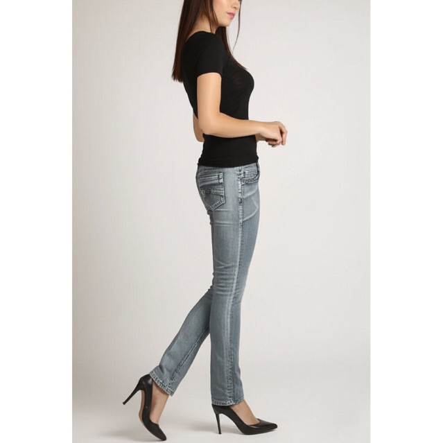 [Preloved] 90s Vintage Denim - Blue Straight Leg Jeans with Unique Pockets by HOOU YEE