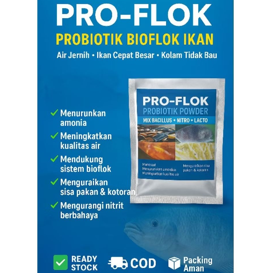 Proflok – Solusi Bioflok Ikan Lele & Nila| Meningkatkan Kualitas Air & Pertumbuhan Ikan.