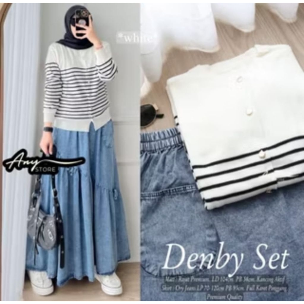 (COD) Denby set/ Bila set rajut/Chan set rajut premium/ setelan wanita dewasa kekinian ORI Amelia