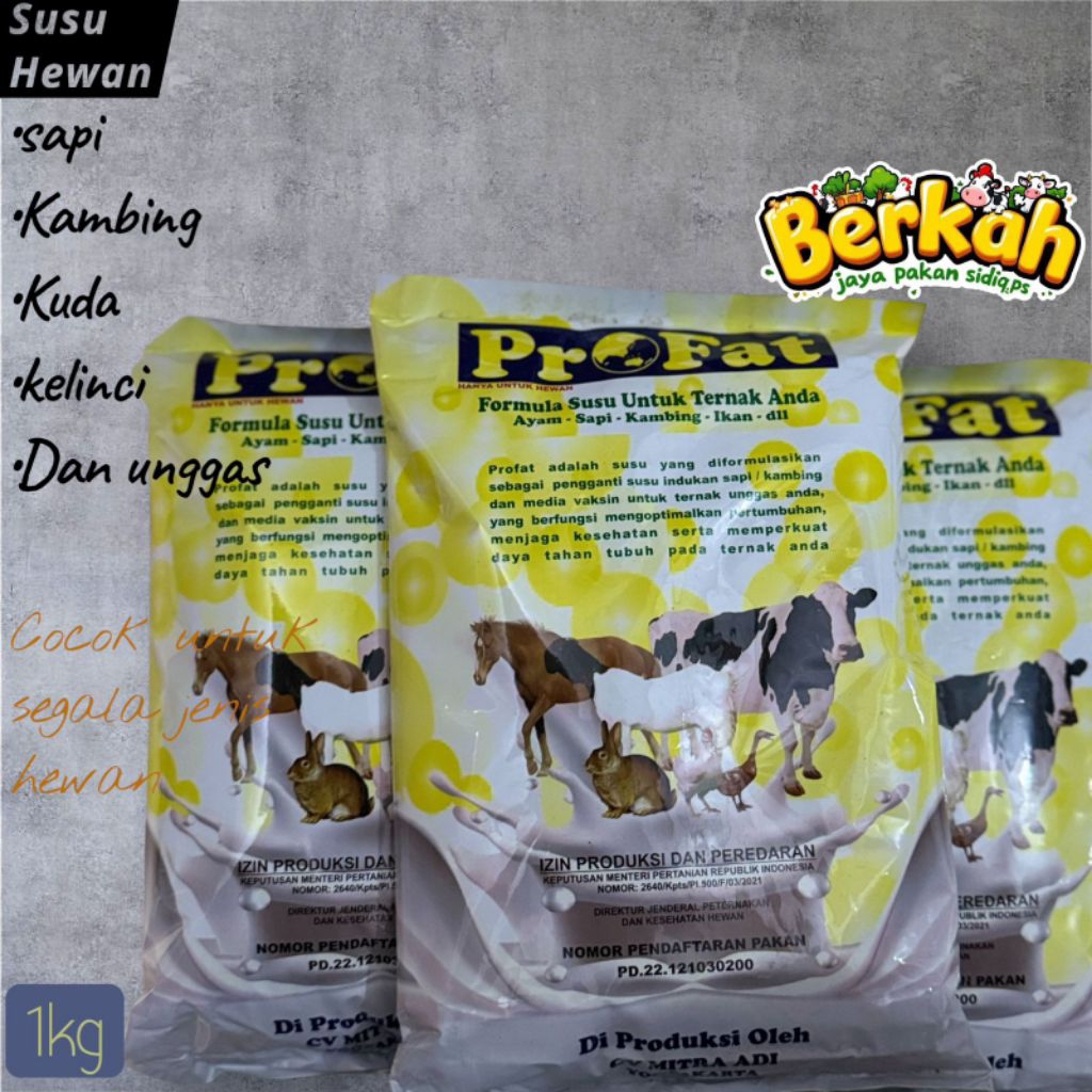 Milk PROFAT Formula Susu untuk ternak anda 1kg susu profat untuk sapi kambing ayam ikan
