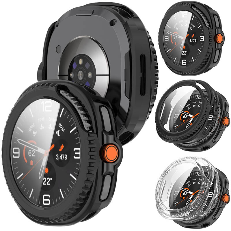 Hard 2 in 1 Case n Tempered Glass Samsung Galaxy Watch 8 Classic 46mm - Full Coverage Sensitive Casi