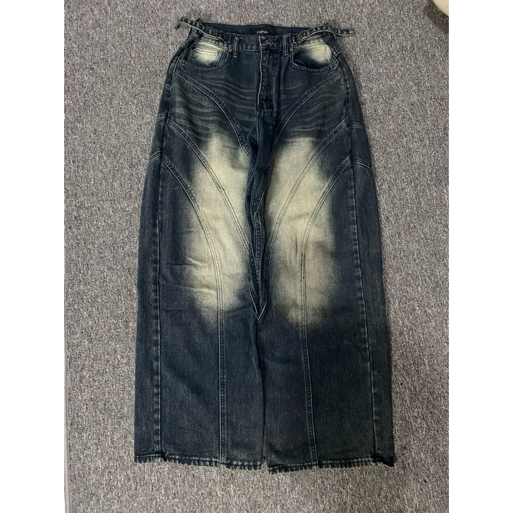 Baggy Jeans Pecah Pola Washed CATHA.official