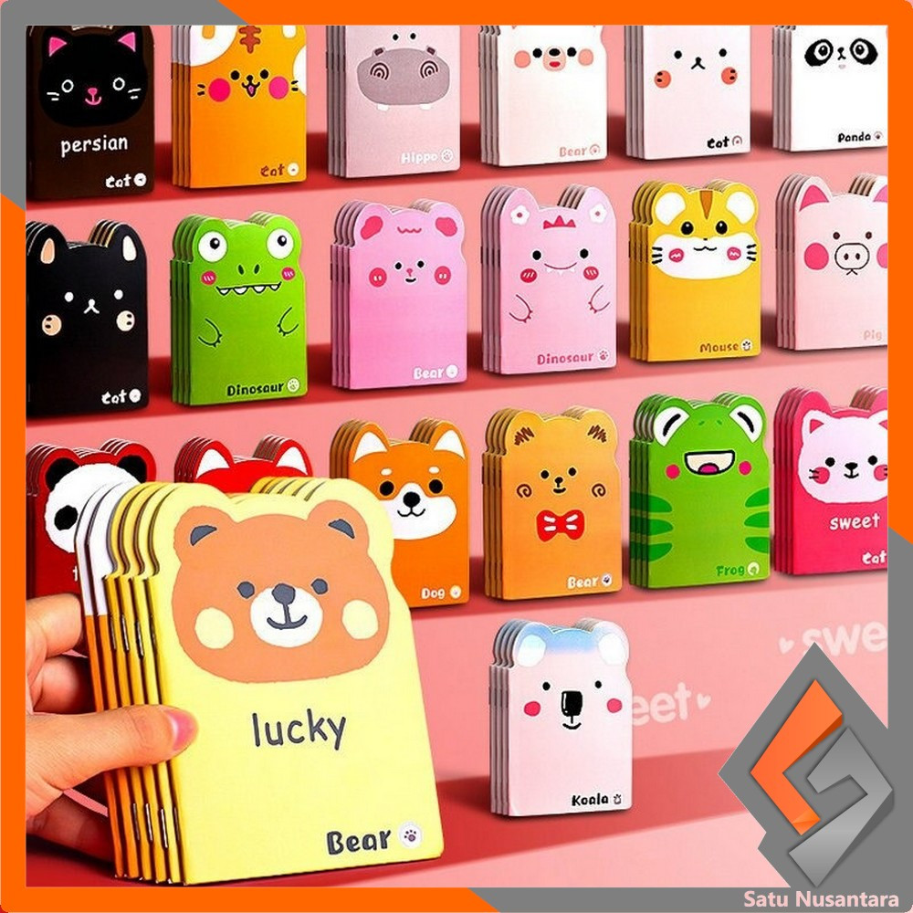 

EC SN-A40 Buku Tulis Memo Kecil Mini Motif Karakter Kartun / Note Book Buku Catatan Kartun Berkuping Cartoon Mini Book