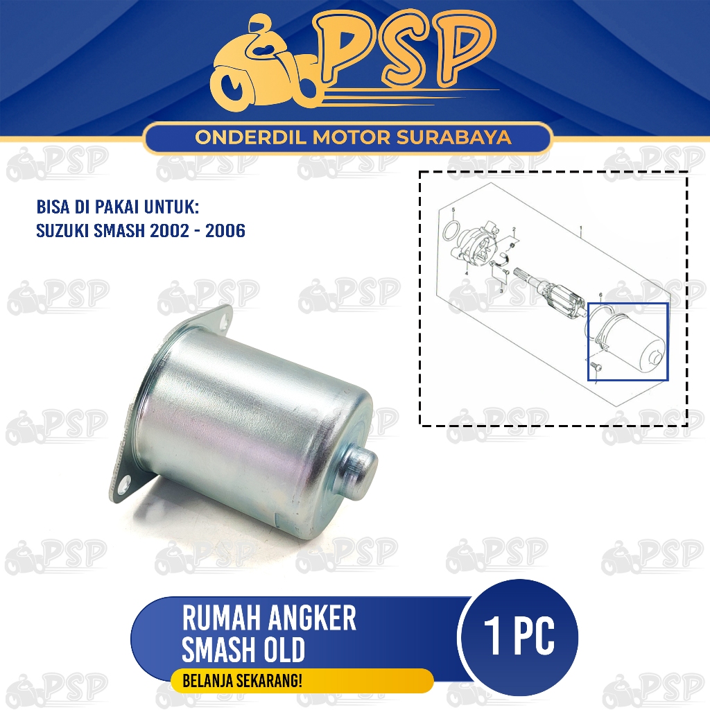 Rumah Angker Dinamo Stater Smash Old - Tutup Cover Anker Magnit Dynamo Starter Suzuki Smash Lama