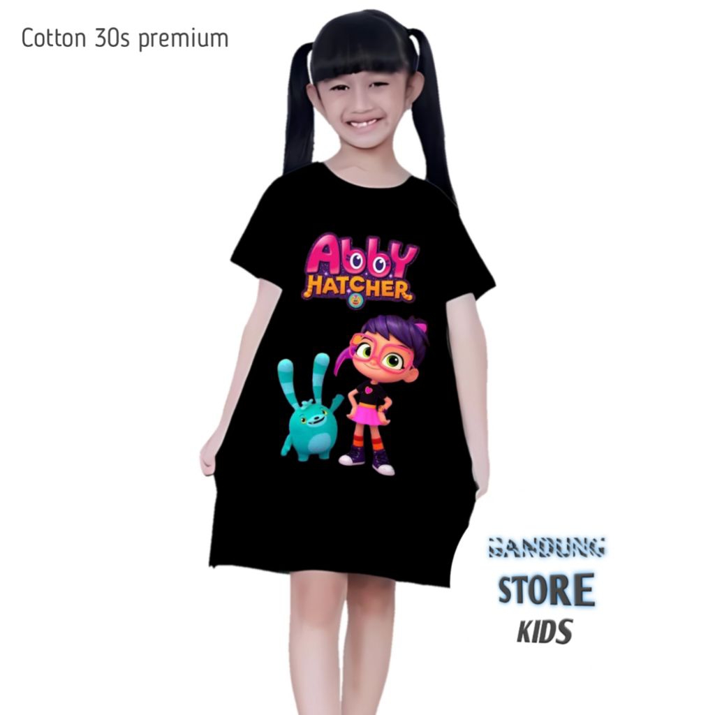 Baju Dress Tunik Anak ABBY HATCHER Kaos Anak Perempuan