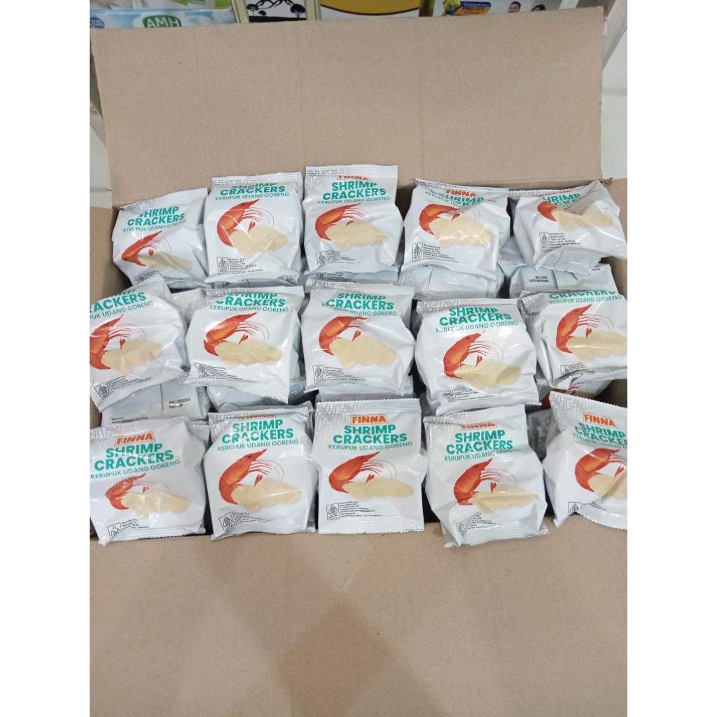 

Finna Kerupuk Udang 120pcs@10gr/kerupuk matang siap makan