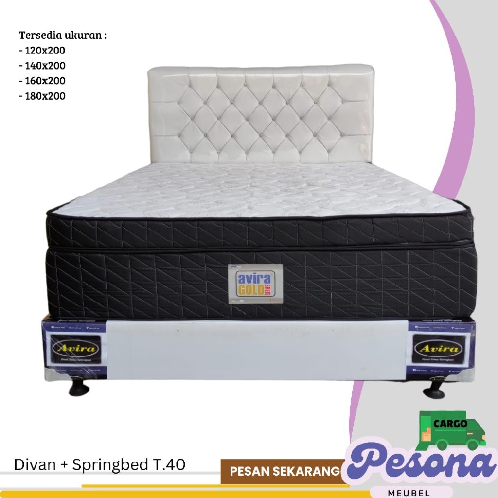 Set Kamar Divan Springbed / Dipan Ranjang Matras Tebal 40 Murah Majalengka Cirebon Bogor Depok