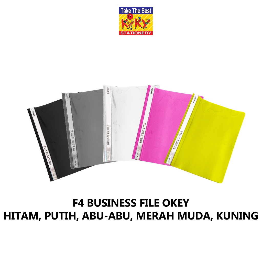 

OKEY Bussines File 1 Pack 12 pcs Bisnis File Ukuran Folio Business File Plastik Berwarna