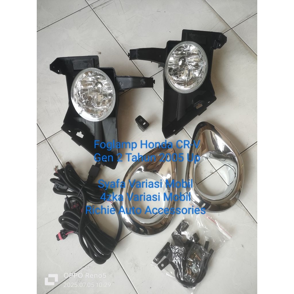 Foglamp Lampu Kabut Mobil Honda CRV CR-V Gen 2 Tahun 2005 2006 2008 ( Harga Full Set )