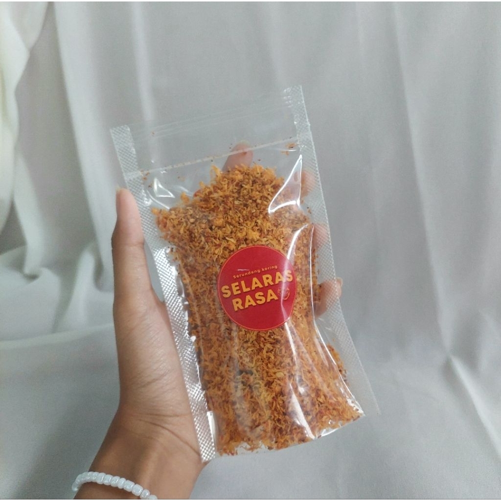 

Serundeng kering Selaras Rasa 50 gram | Parutan kelapa murni | Rasa pedas manis gurih
