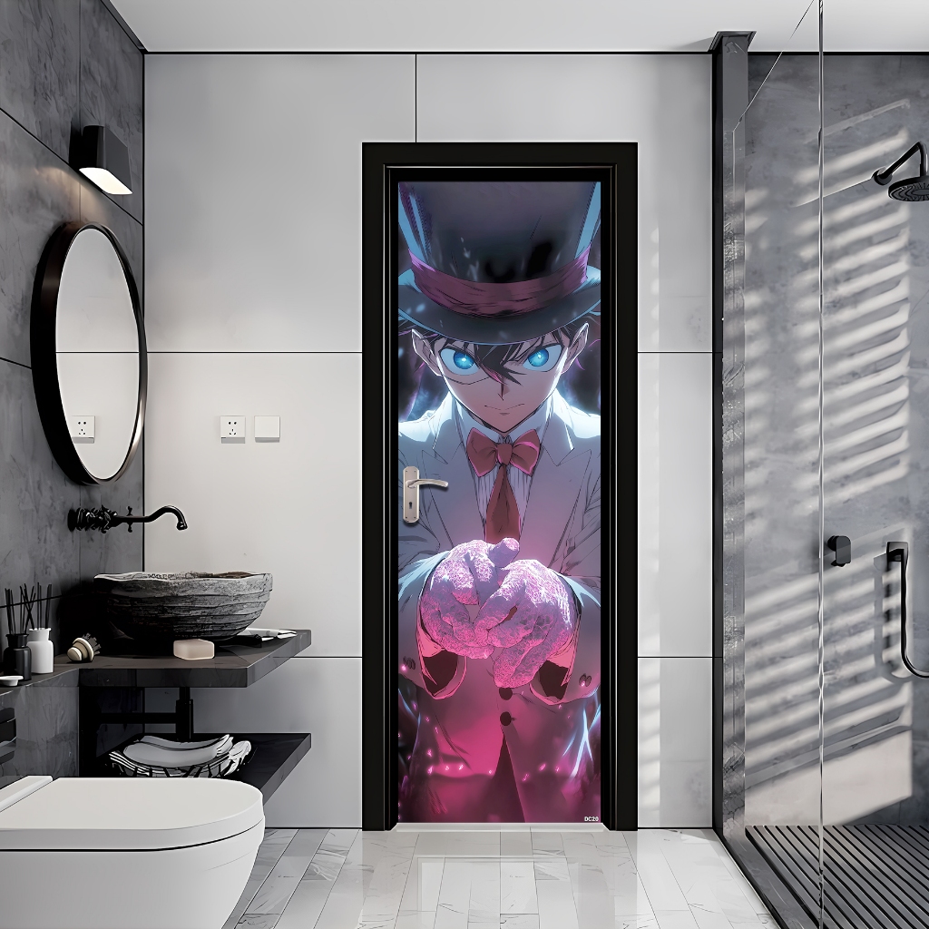 Sticker Pintu Kamar Mandi Sticker Dinding Stiker Pintu HOMEDECOR MOTIF ANIME DETECTIVE CONAN