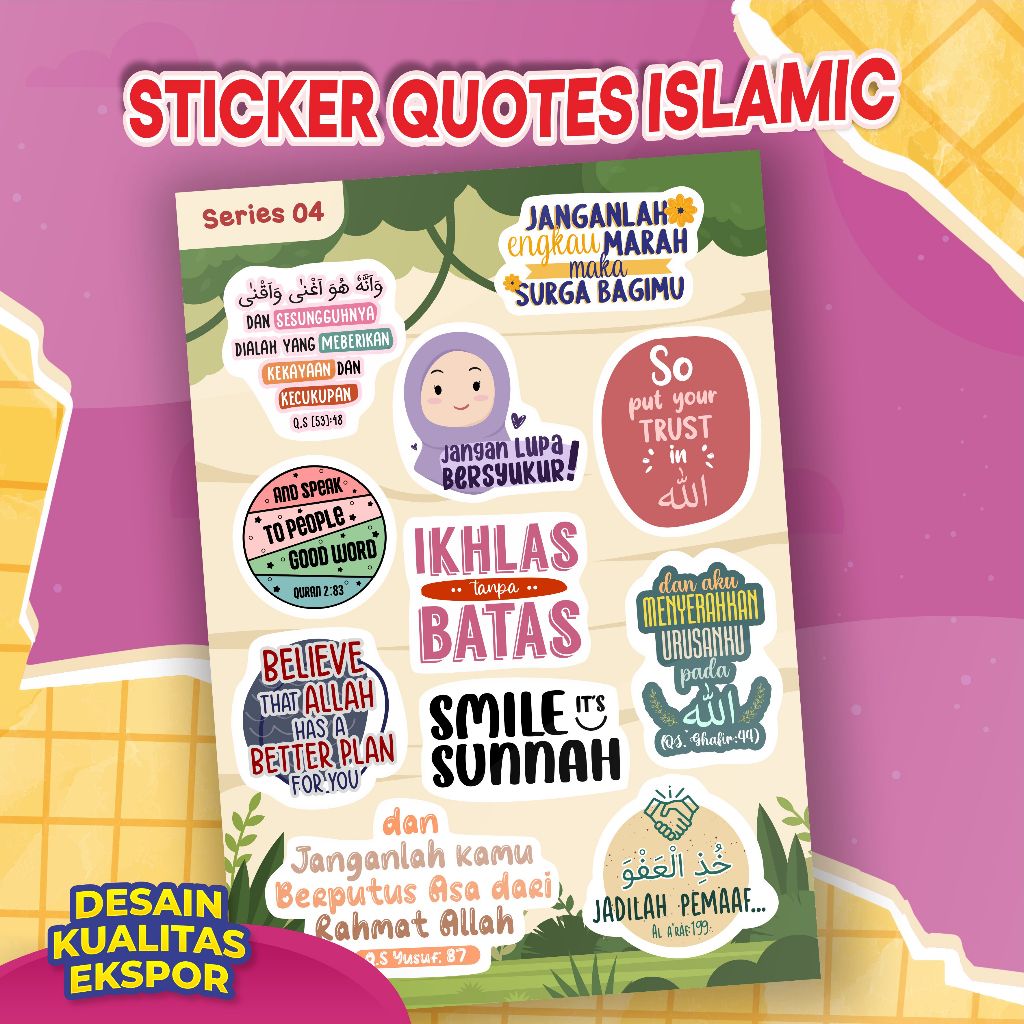 

Ghif Sticker Quotes Islamic | Affirmation Words Kata Afrimasi Mimpi Strong Proud Enough The best Senyum | Aesthetic Sticker Estetik Stiker HP | Series 04