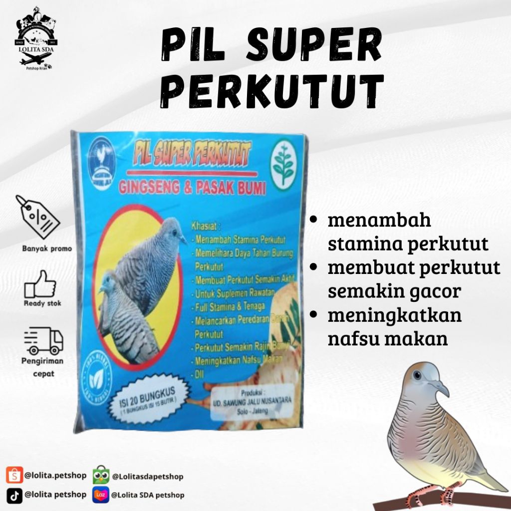 Pil Super Perkutut Ginseng & Pasak Bumi