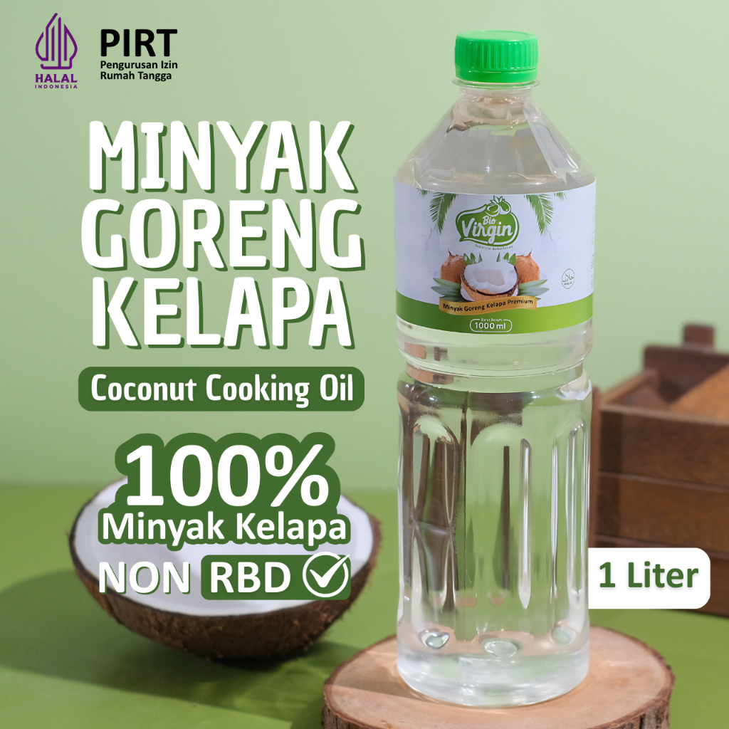 

Bio Virgin Minyak Goreng Kelapa Organik non RBD 1 Liter Diet MPASI