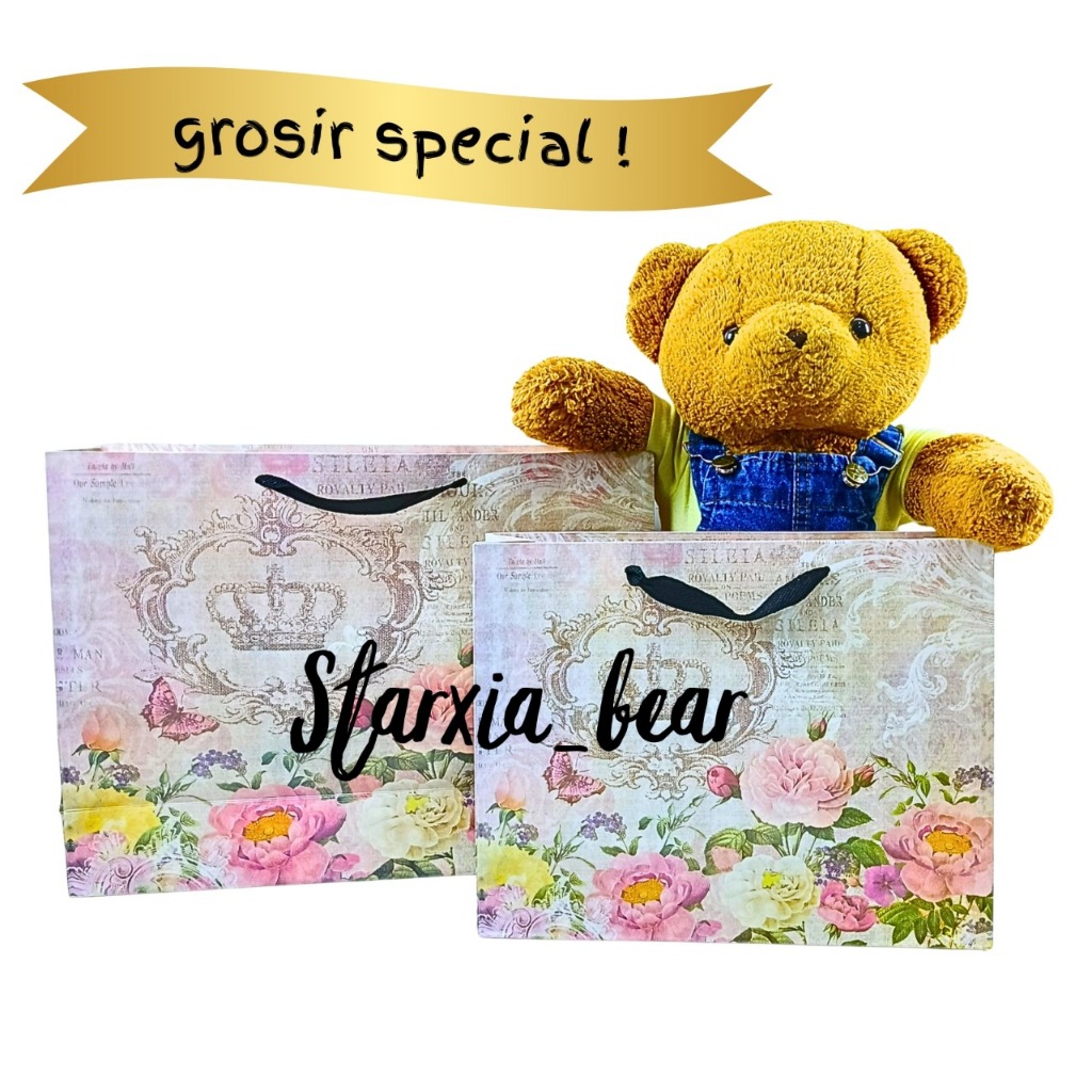 

PAPERBAG/TAS KADO/PEMBUNGKUS KADO ULANG TAHUN FLOWER CLASSIC/ROYAL KING CLASSIC IMPORT