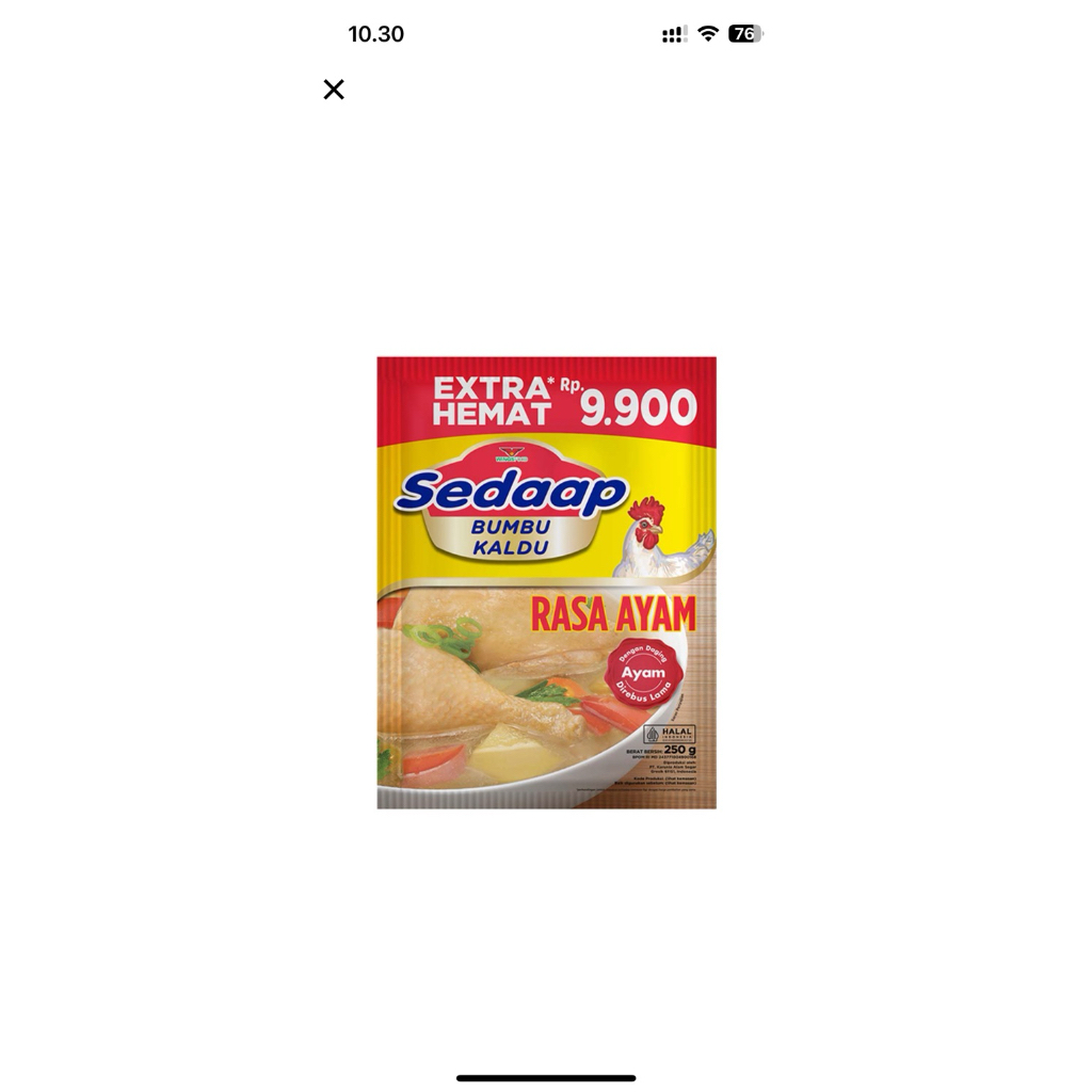 

sedaap bumbu kaldo rasa ayam / sapi 250gr PROMO MURAH banget