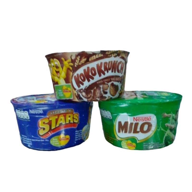 

TERMURAH! Nestle Cereal Breakfast (Choco Crunch atau Honey Stars) dan Milo Cereal Balls Combo Pack 30 Gram (Harga untuk 1 Pcs)