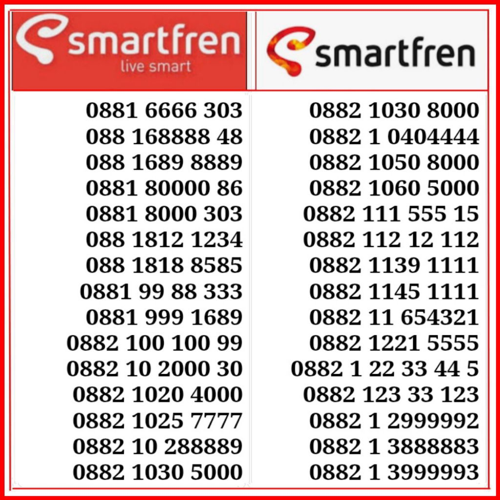 kartu perdana nomor cantik smartfren