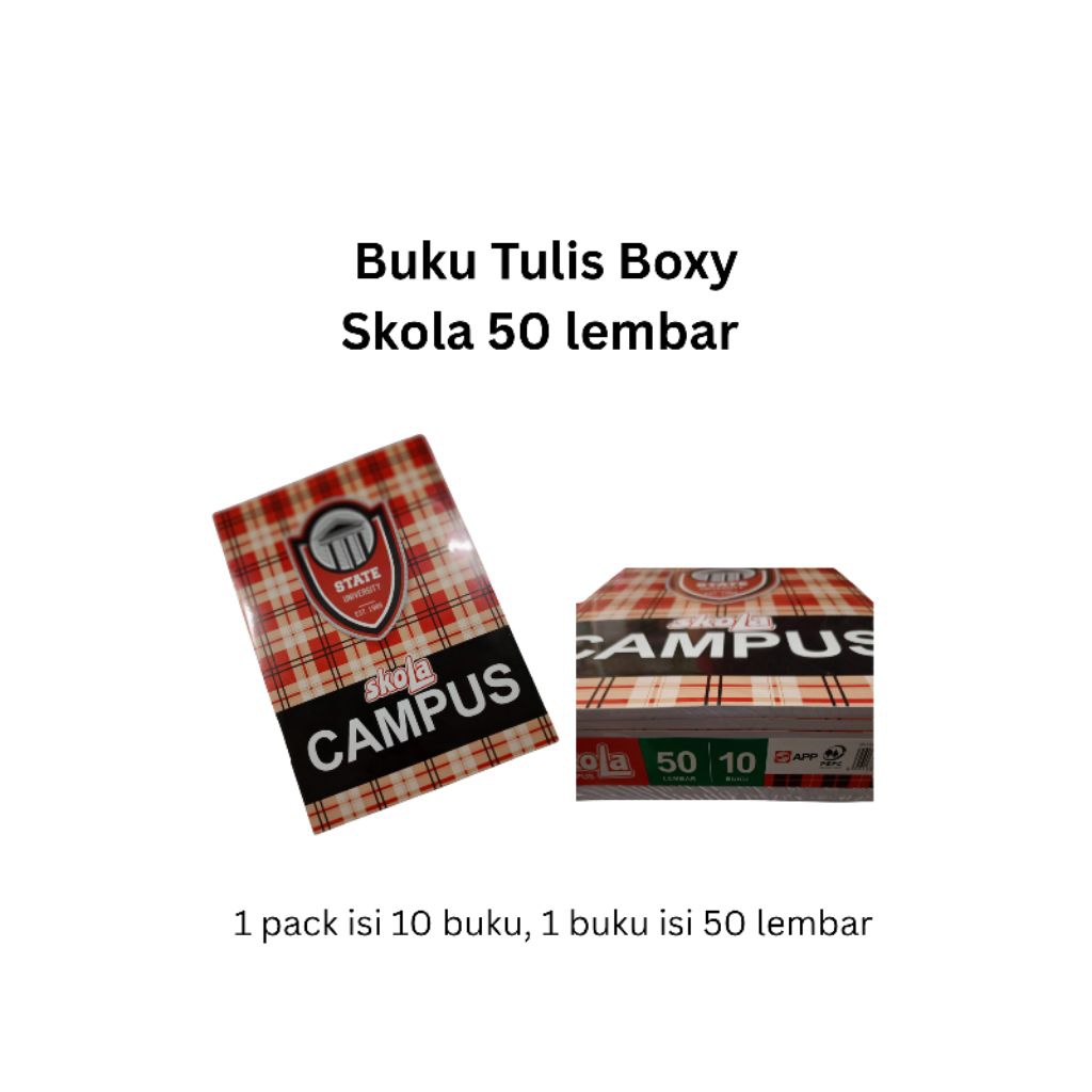 

Buku Tulis Boxy Skola 50 Lembar - Per Pack isi 10 buku