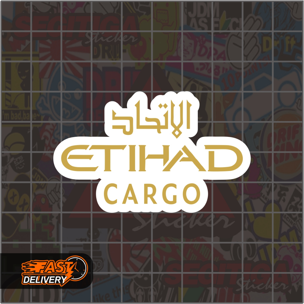 

Sticker Etihad Cargo Ukuran 6.5 x 4 Cm