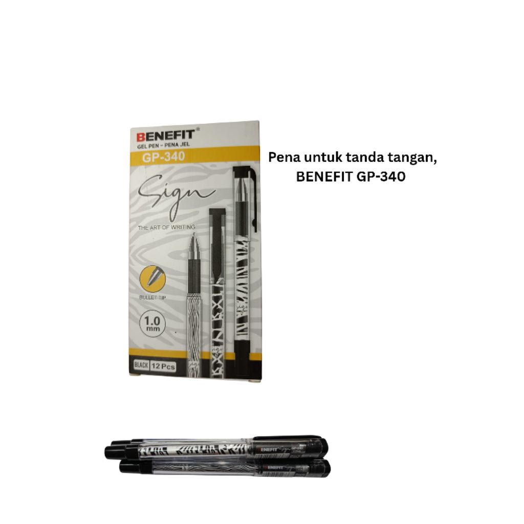 

12 Pcs Pen Tanda Tangan Benefit GP-340 Sign - Per Pack