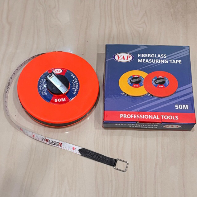 YAP 50mtr Meteran BULAT 50meter pvc bulat ASLI ORI meteran gulung bulat 50 meter tanah jalan land me