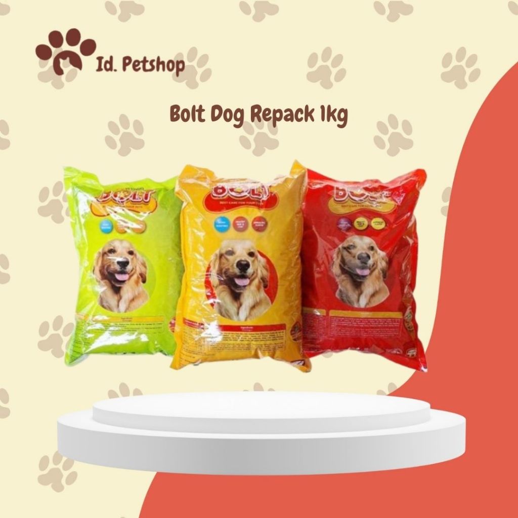 Makanan Anjing BOLT DOG repack 1Kg Dog Food / Bolt Makanan Anjing / dry dog food 1kg