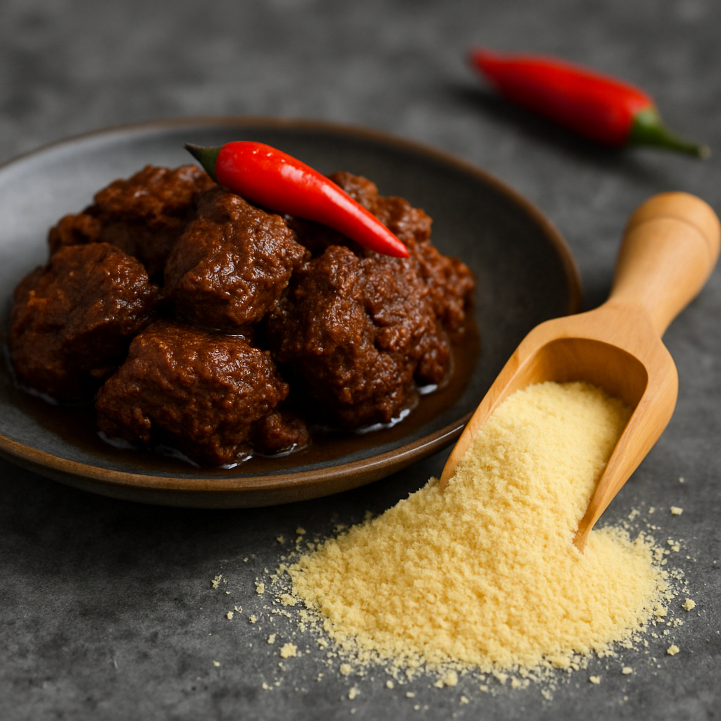 

Bubuk Tabur Rasa rendang sapi pedas Non MSG 250gr Bumbu Serbaguna Enak Halal 1/4Kg Seasoning Powder