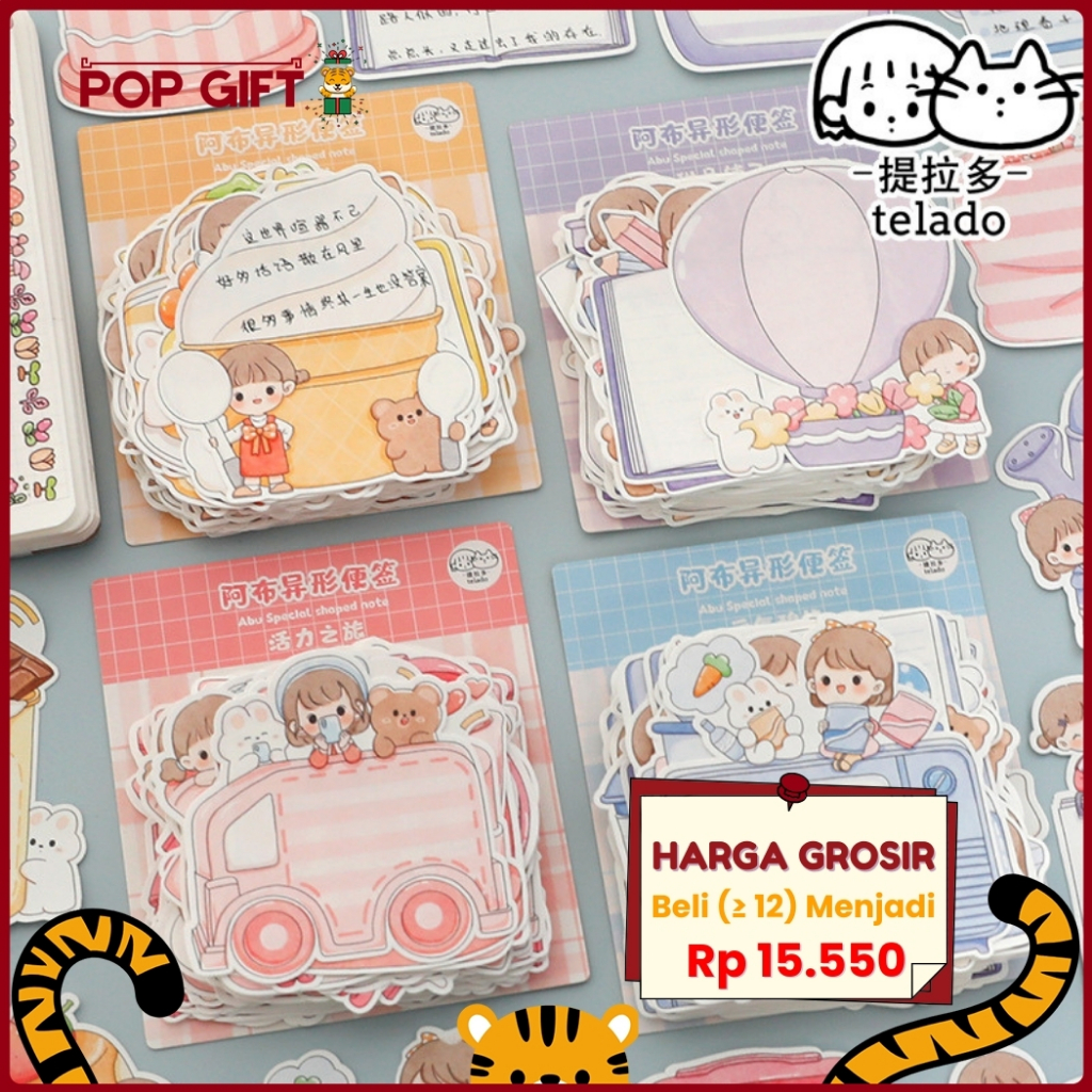 

PG Memo Aesthetic Kertas Notepad Note Sticky Notes Special Shaped Note Part II Cabinet Secret- TLD40