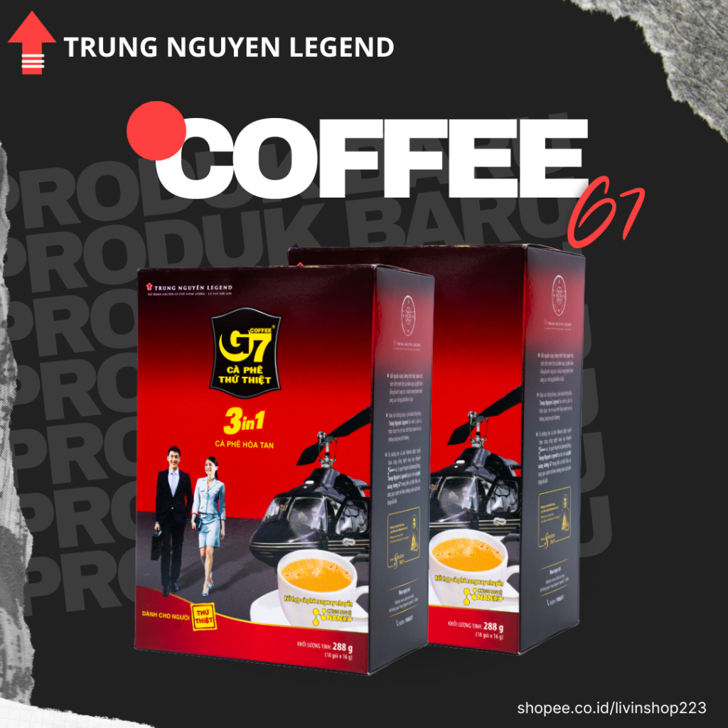 

Coffee, Trung Nguyen Legend, Coffee G7, 3 in 1, Made in Vietnam