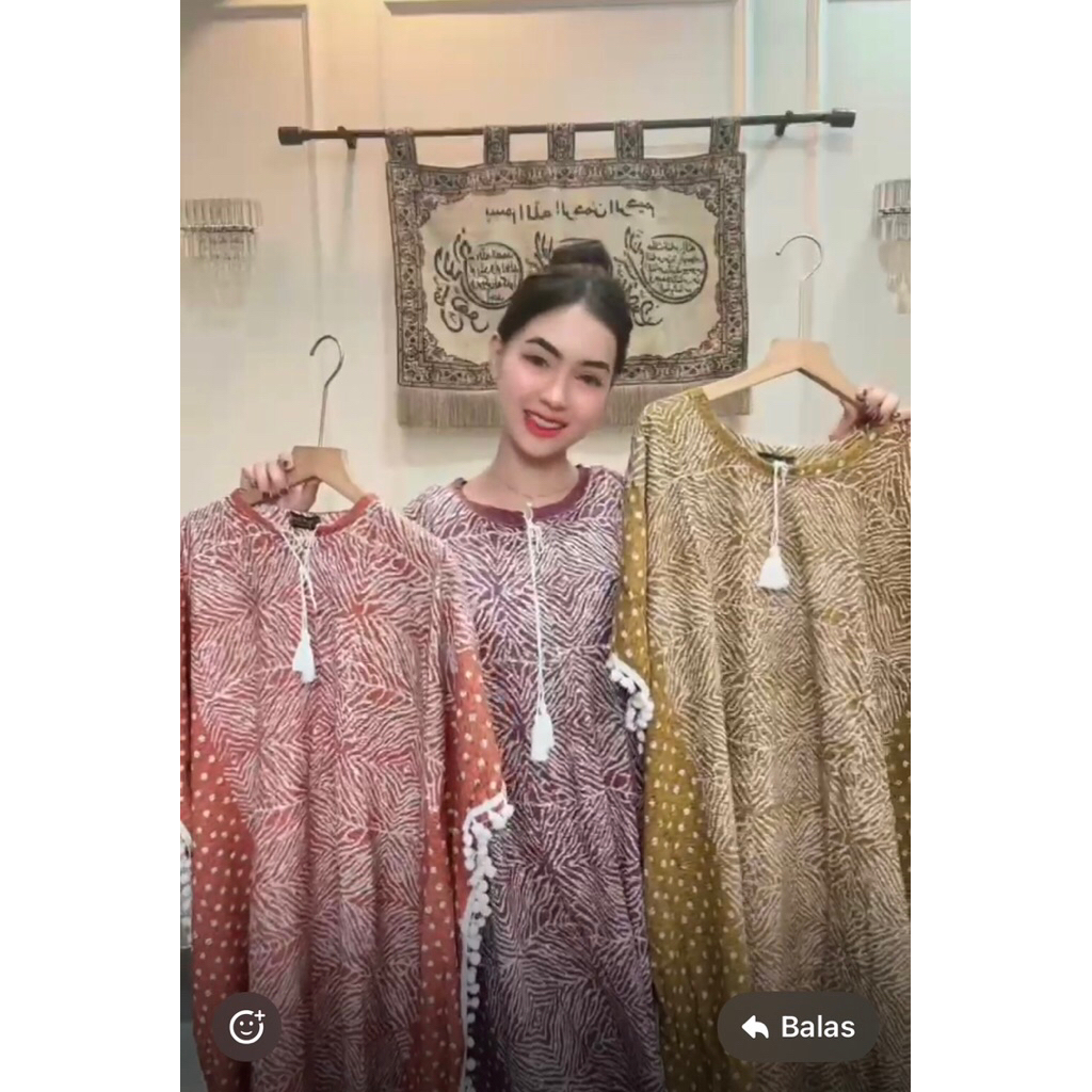 Homedress Lowo Pompom Renda Katun Rayon Premium Green Purple Mustard Denim Bata Daster Jumbo Adem Ny