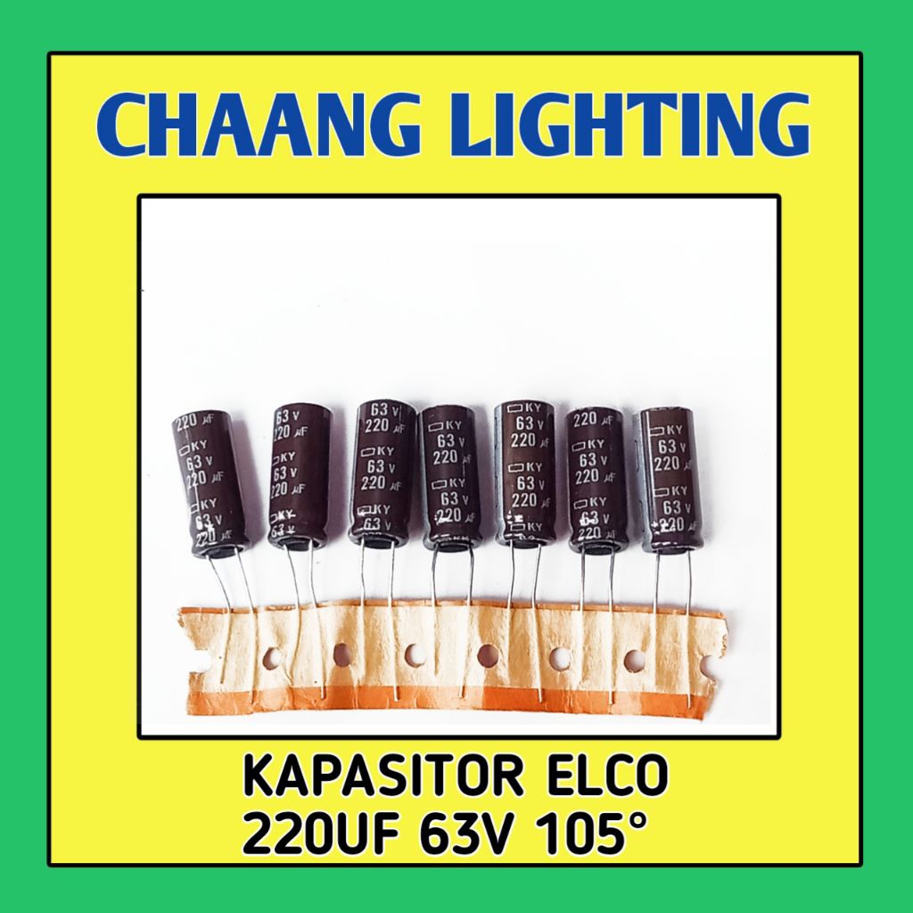 220UF 63V KAPASITOR ELKO 220UF 63V CAPASITOR ELCO 220UF 63V ELCO 220UF 63V 105°