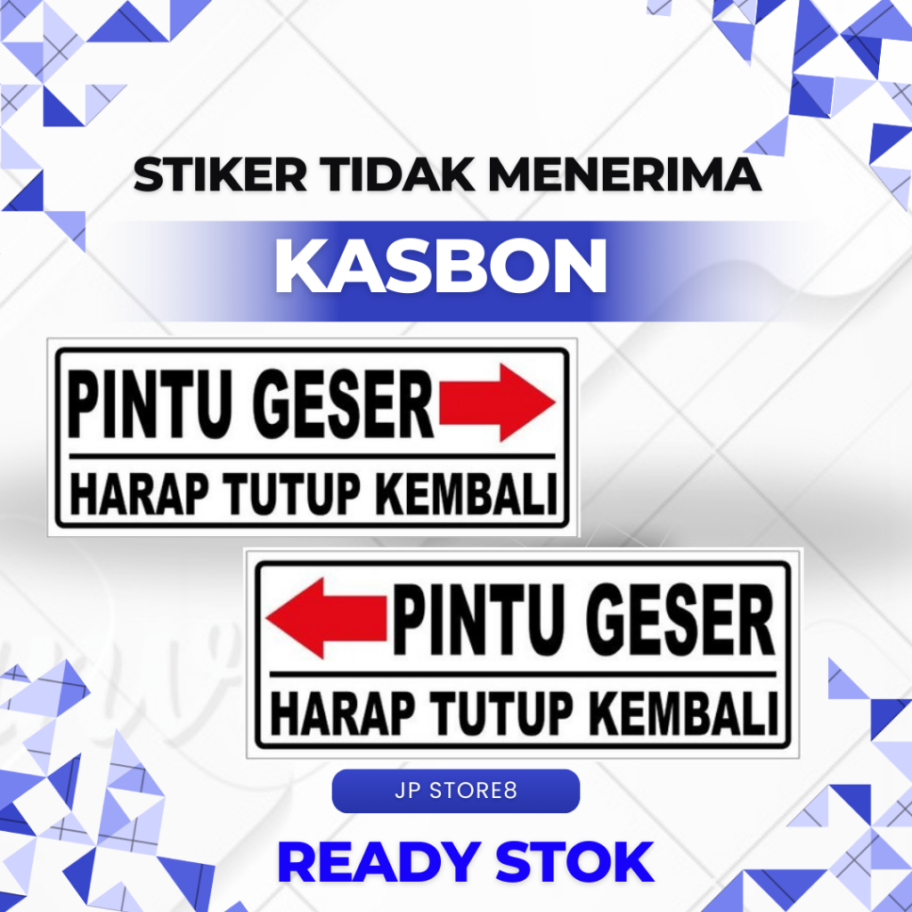 

STIKER VINYL PINTU GESER HARAP TUTUP KEMBALI 20 X 7,5 CM - SIAP KIRIM