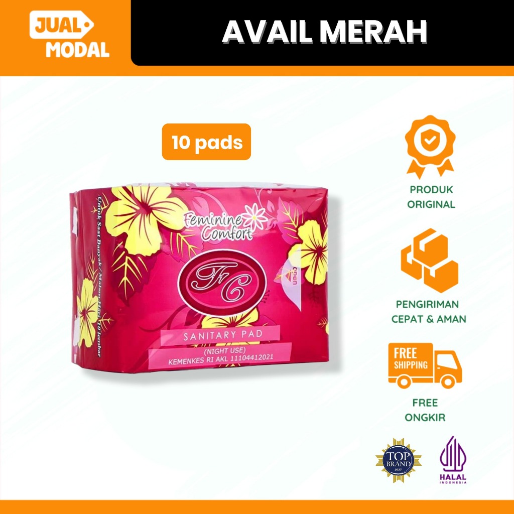 Avail Pantyliner Per Pcs | Pantyliner Herbal Avail Merah | Avail Biru | Avail Hijau Original
