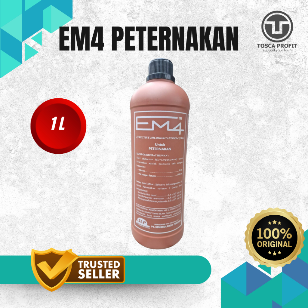 EM4 Peternakan 1L – Probiotik Cair untuk Fermentasi Pakan & Kesehatan Ternak