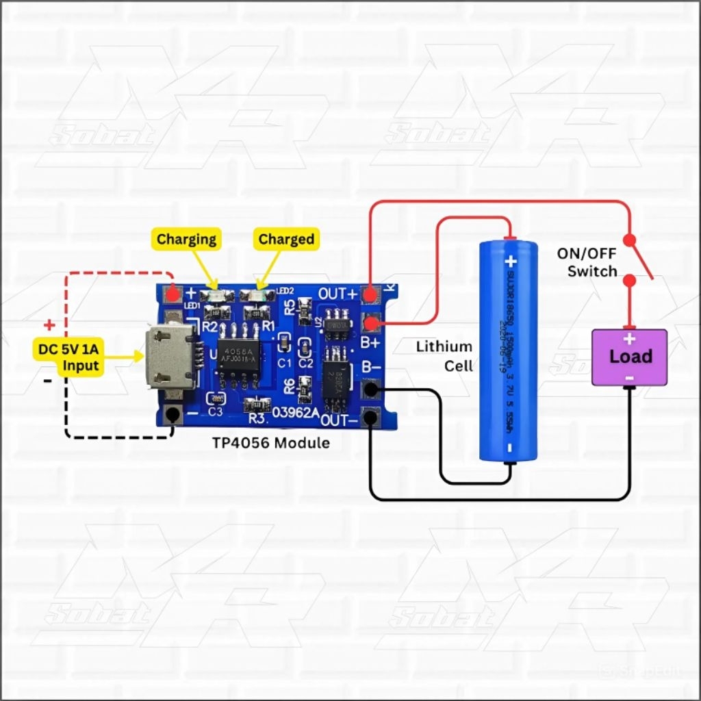 TP4056 Modul Charger Micro USB Full Protection