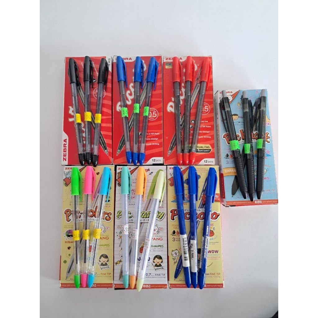 

Pulpen piccolo 0.5mm / pulpen pic knock, pic candy, pic colors 0.7mm Pack (12pcs)