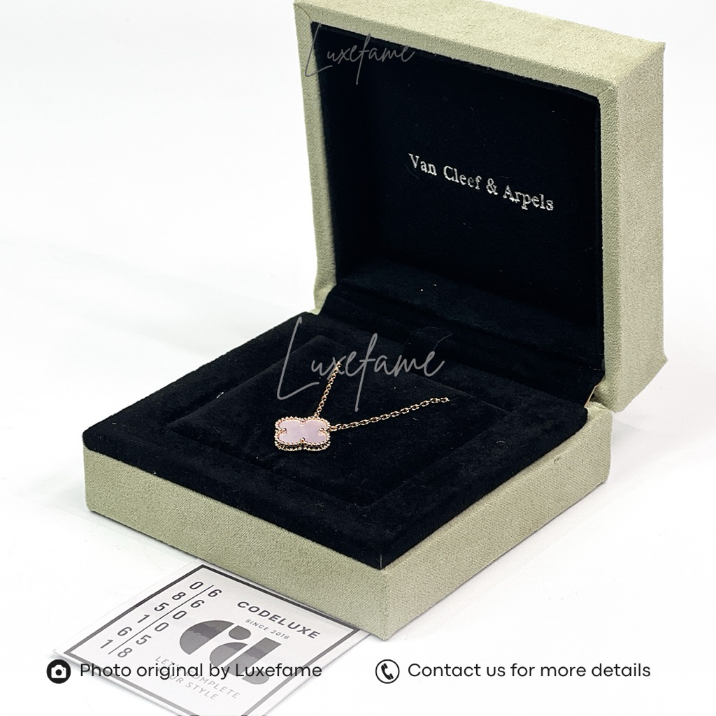 Alhambra Pendant Necklace Mother Of Pearl 18K Gold Rose Gold