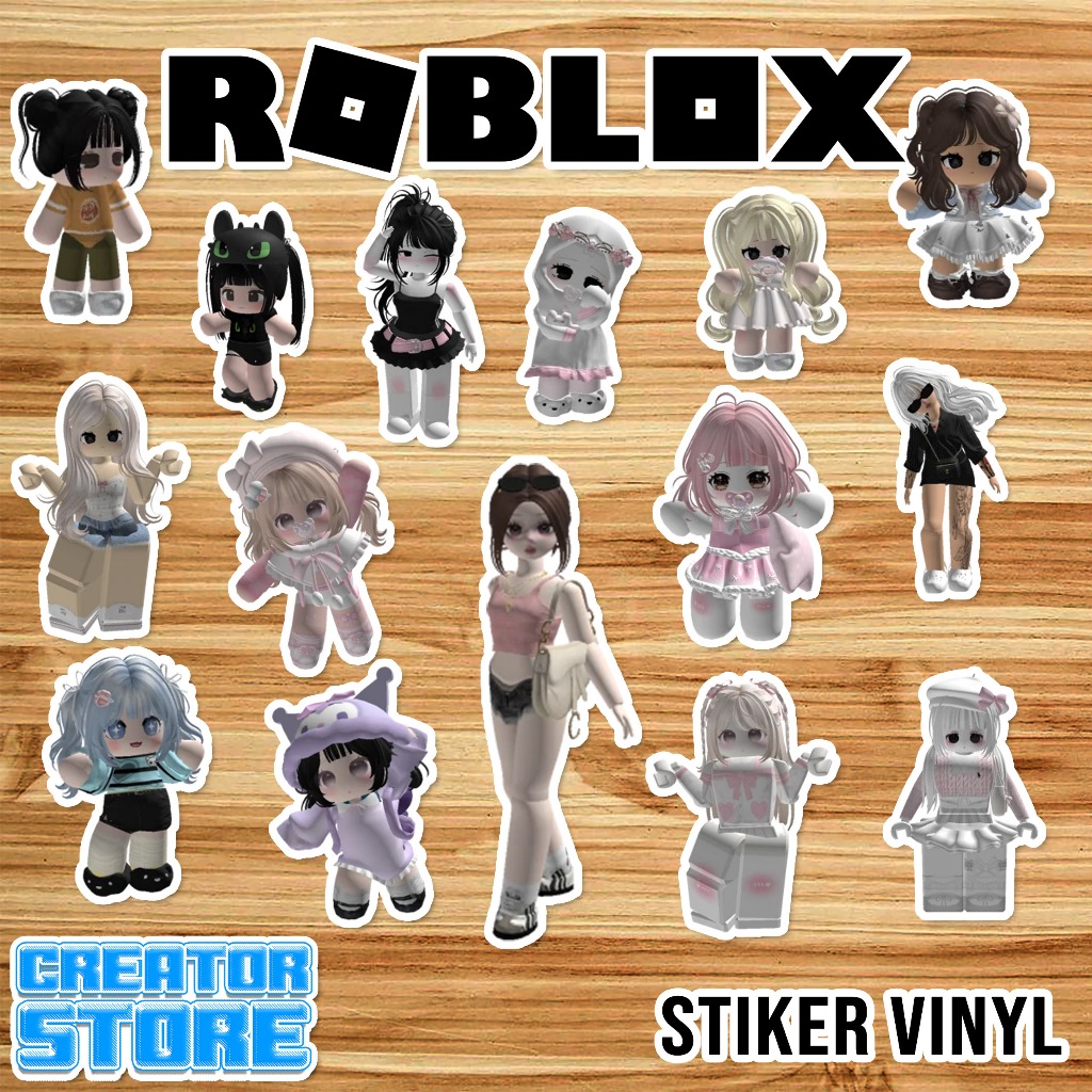 

Stiker Vinyl Roblox Karakter & Avatar Lucu – Waterproof, Cocok untuk Laptop, HP, dan Buku