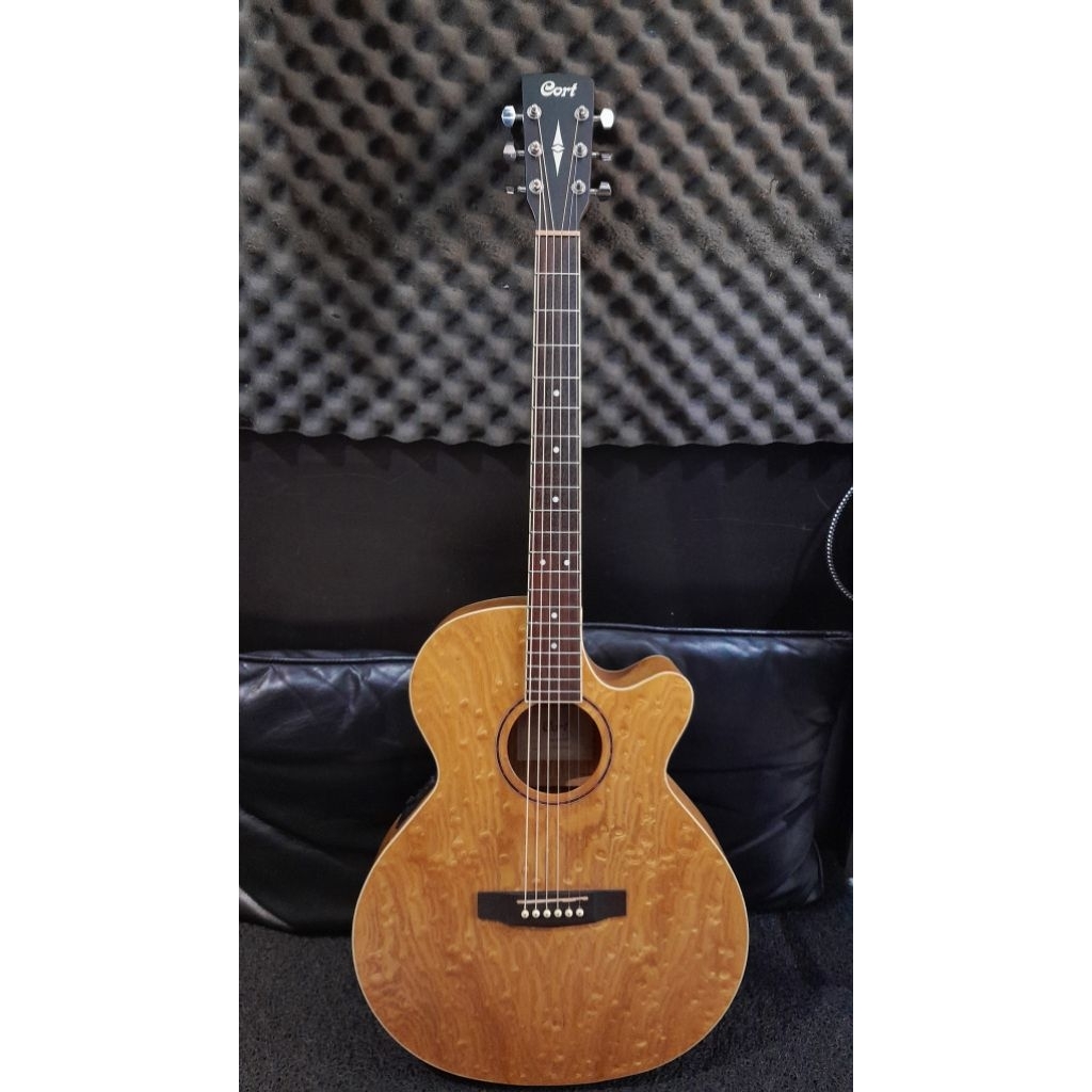 Gitar Akustik elektrik cort SFX-AB OP full solid Original second (siap pakai)