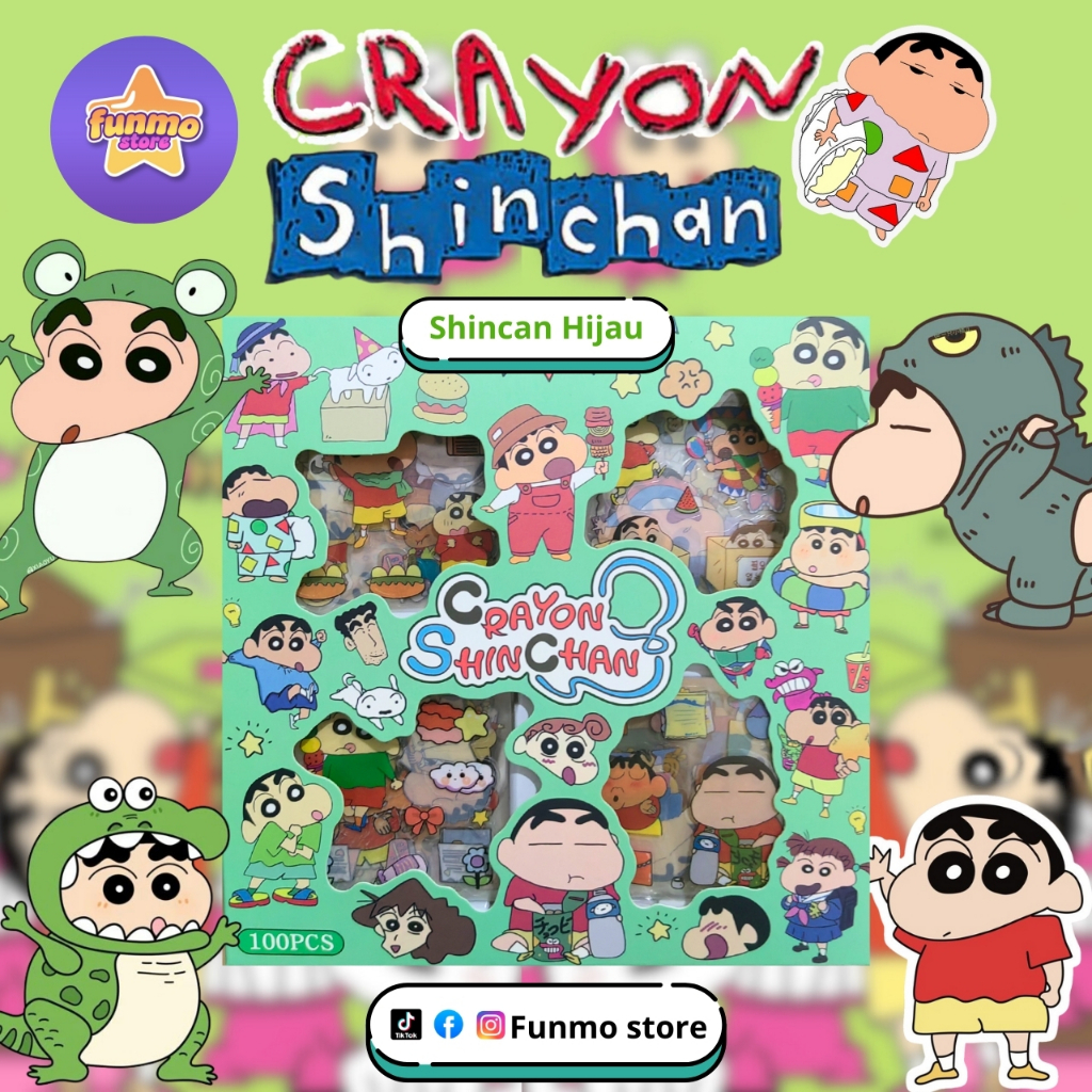 

Stiker Crayon Shinchan Hijau Lucu 1 Box Isi 100 PCS – Kartun Imut Koleksi