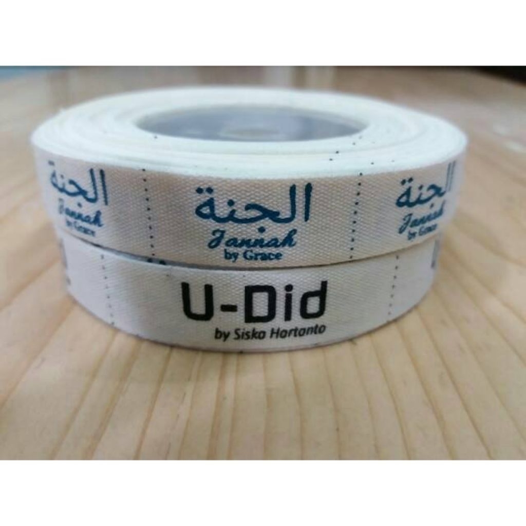 

Label Baju/ Label Pita Katun Cream 1,3 cm import /Label Hijab DLL