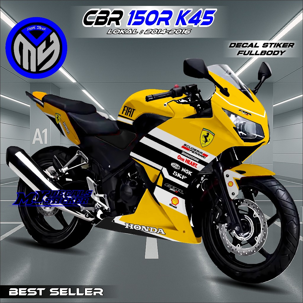 Decal Cbr 150r K45 Lokal Stiker Cbr 150r K45 Lokal Striping Cbr Lokal Stiker Cbr 150r Fullbody K45