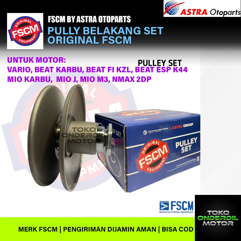 FSCM - PULLY PULLEY SET BELAKANG VARIO KARBU BEAT KARBU BEAT FI BEAT ESP MIO KARBU MIO J MIO M3 NMAX