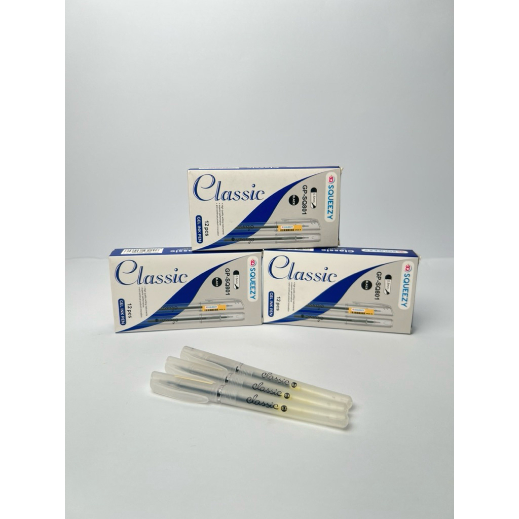 

(12 PCS) Bolpoint / Pulpen / Bolpen Squeezy Classic 0.5