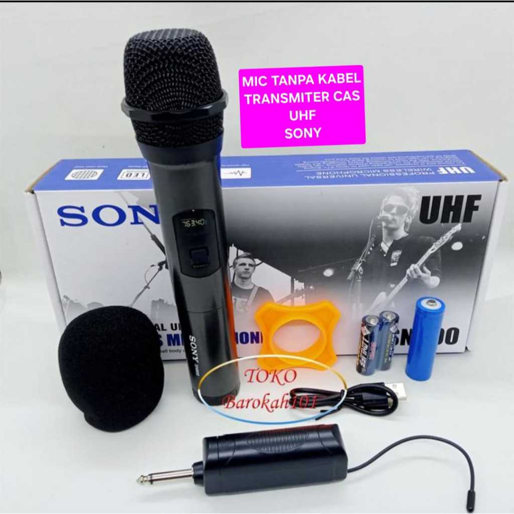 B08 MIC TANPA KABEL DYNAMIC KARAOKE MIX TRANSMITER CAS UHF SONY GENGGAM PEGANG reciver MICROPHONE