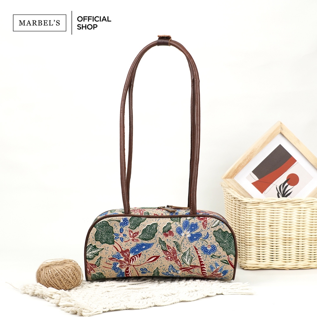 Belvinta Bag - Tas Batik Handmade Vintage Style | Tas Batik Kombinasi Kulit Sapi Asli