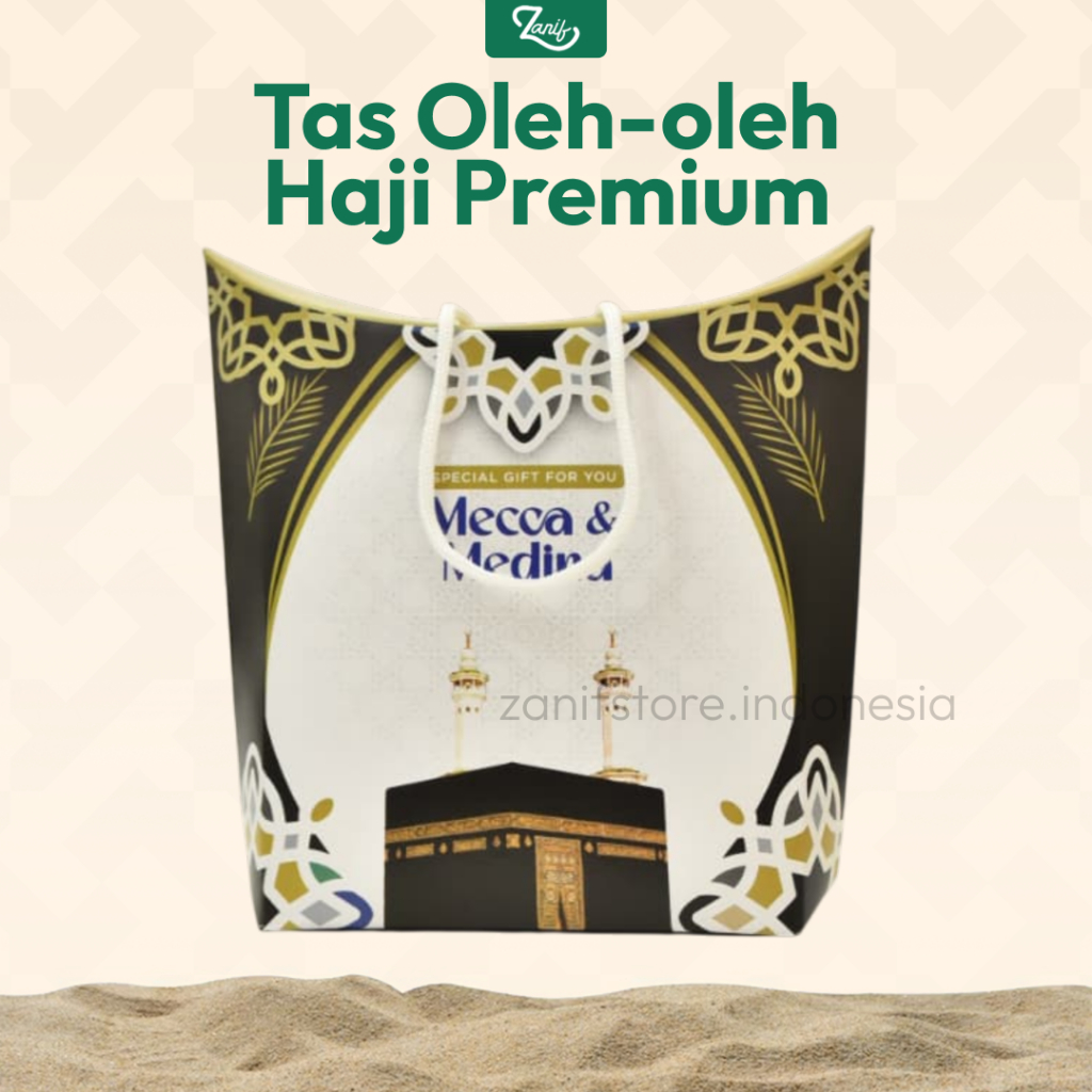 

Zanif Store - Premium Design Tas oleh oleh haji dan umrah / souvenir / paper bag tali gift hampers / isi 1