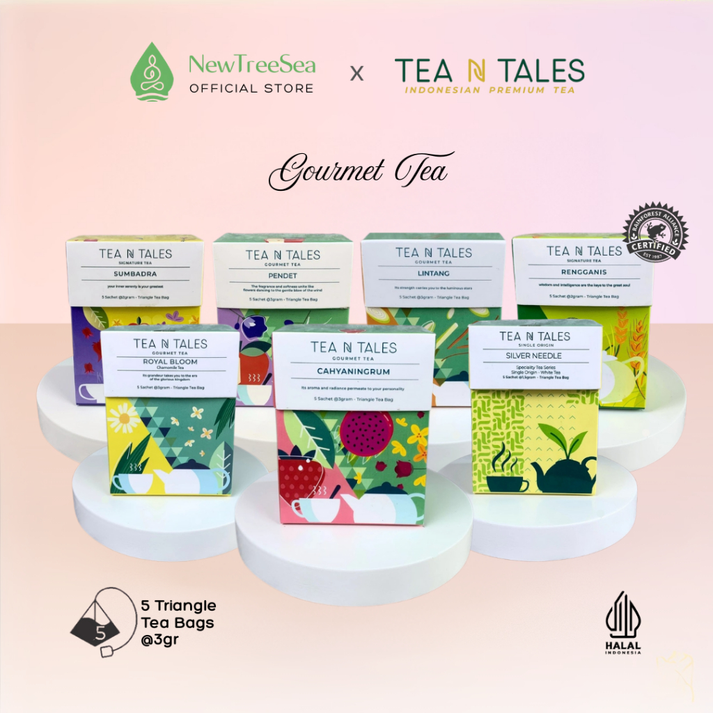 

Teh Celup Minuman Teh by TeaNTales - Premium Artisan Tea Rendah Kafein - 5 Bag